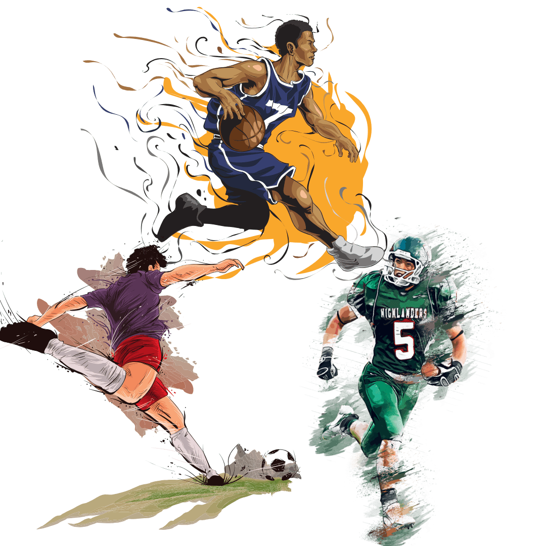 Sports Athletes Illustration